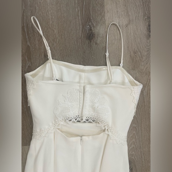 Jonathan Simkhai White Window Pane Lace Bandeau Midi Dress Bridal Wedding - Picture 14 of 16